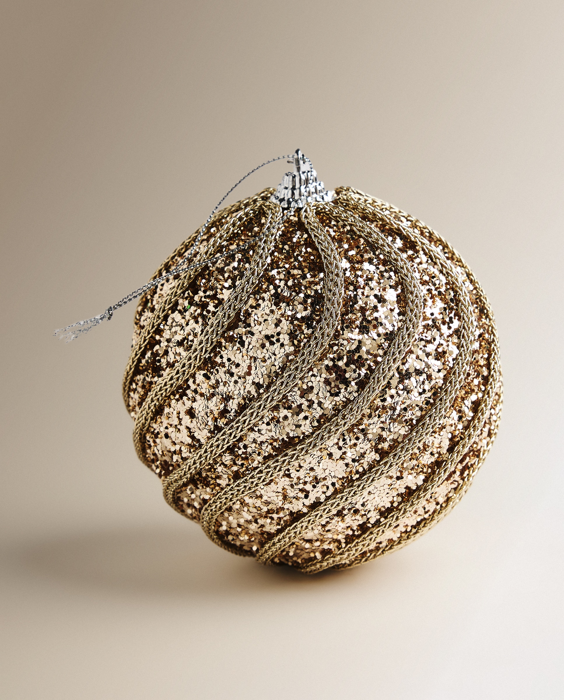 Set de 2 bolas Escarcha ondas Navidad - Champagne Champagne-2