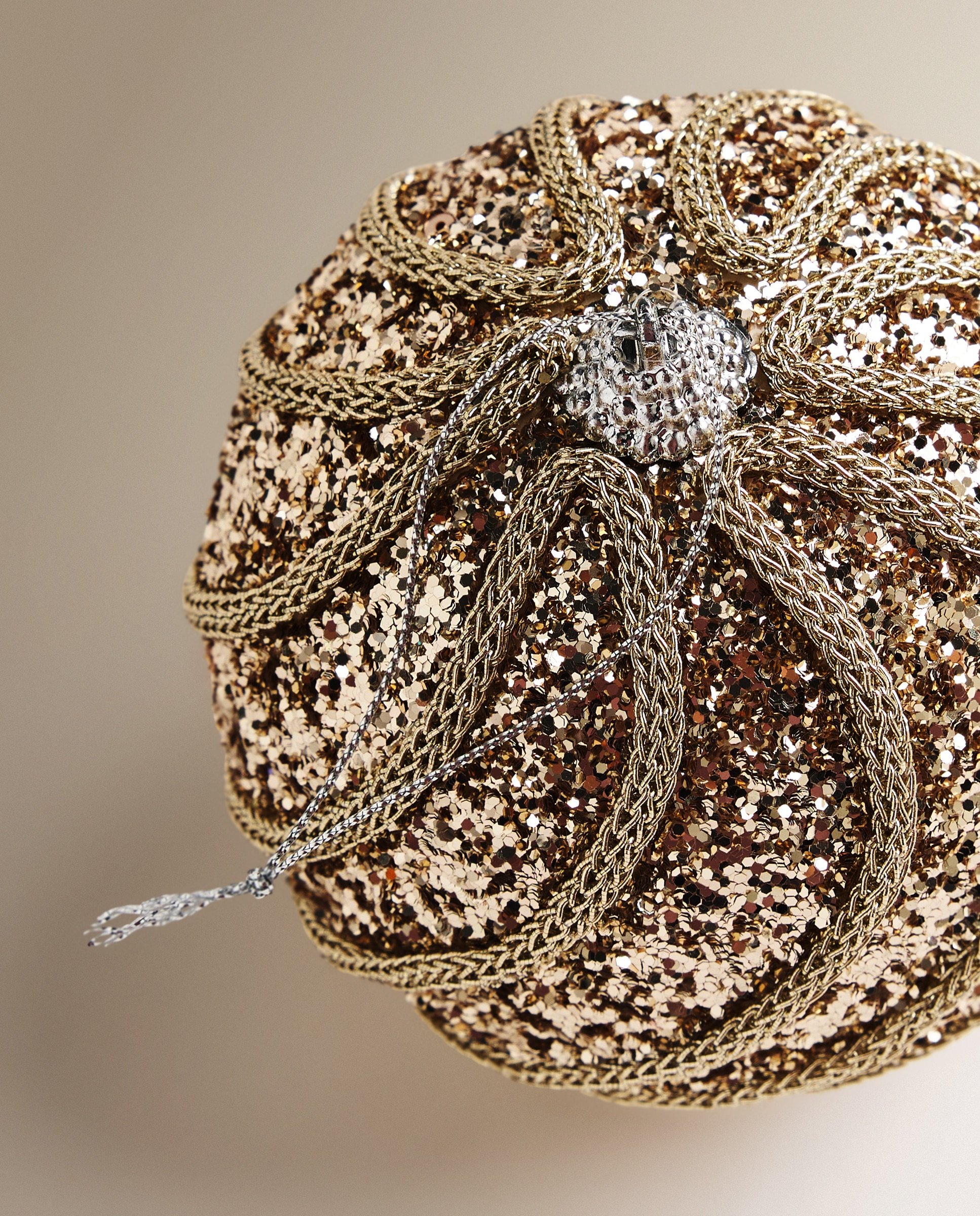 Set de 2 bolas Escarcha ondas Navidad - Champagne Champagne-3