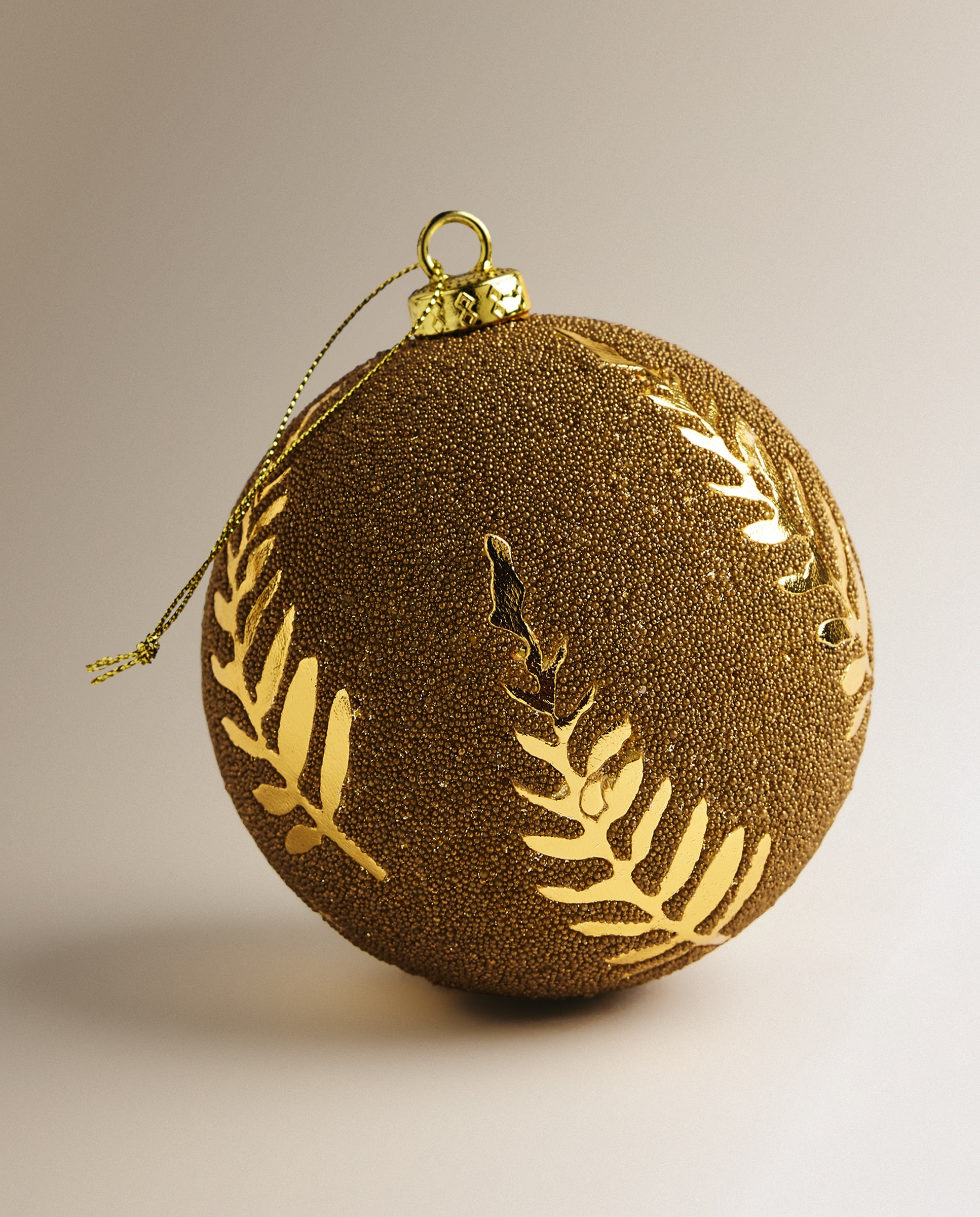 Set de 2 bolas Ramas Navidad - Dorado Dorado-2