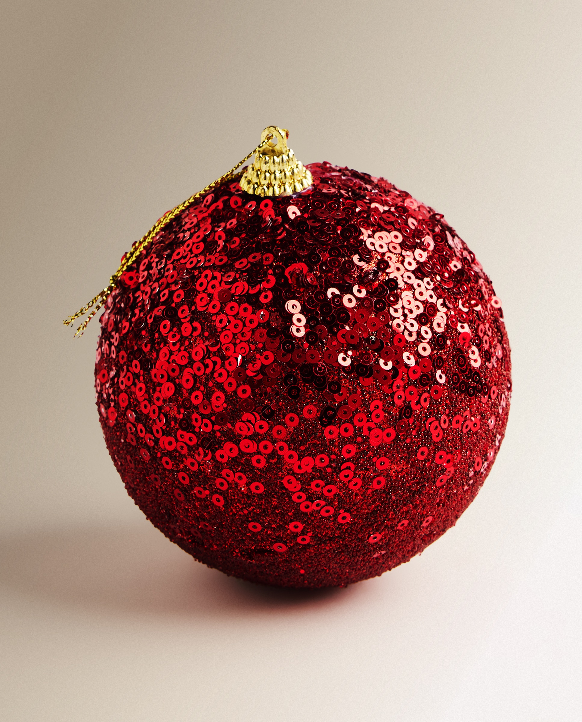 Set de 2 bolas Lentejuelas Navidad - Rojo Rojo-2