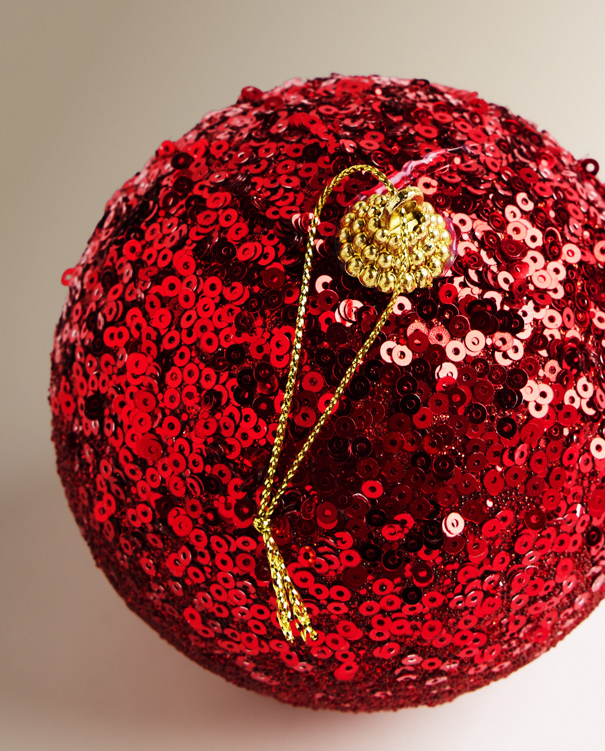 Set de 2 bolas Lentejuelas Navidad - Rojo Rojo-3