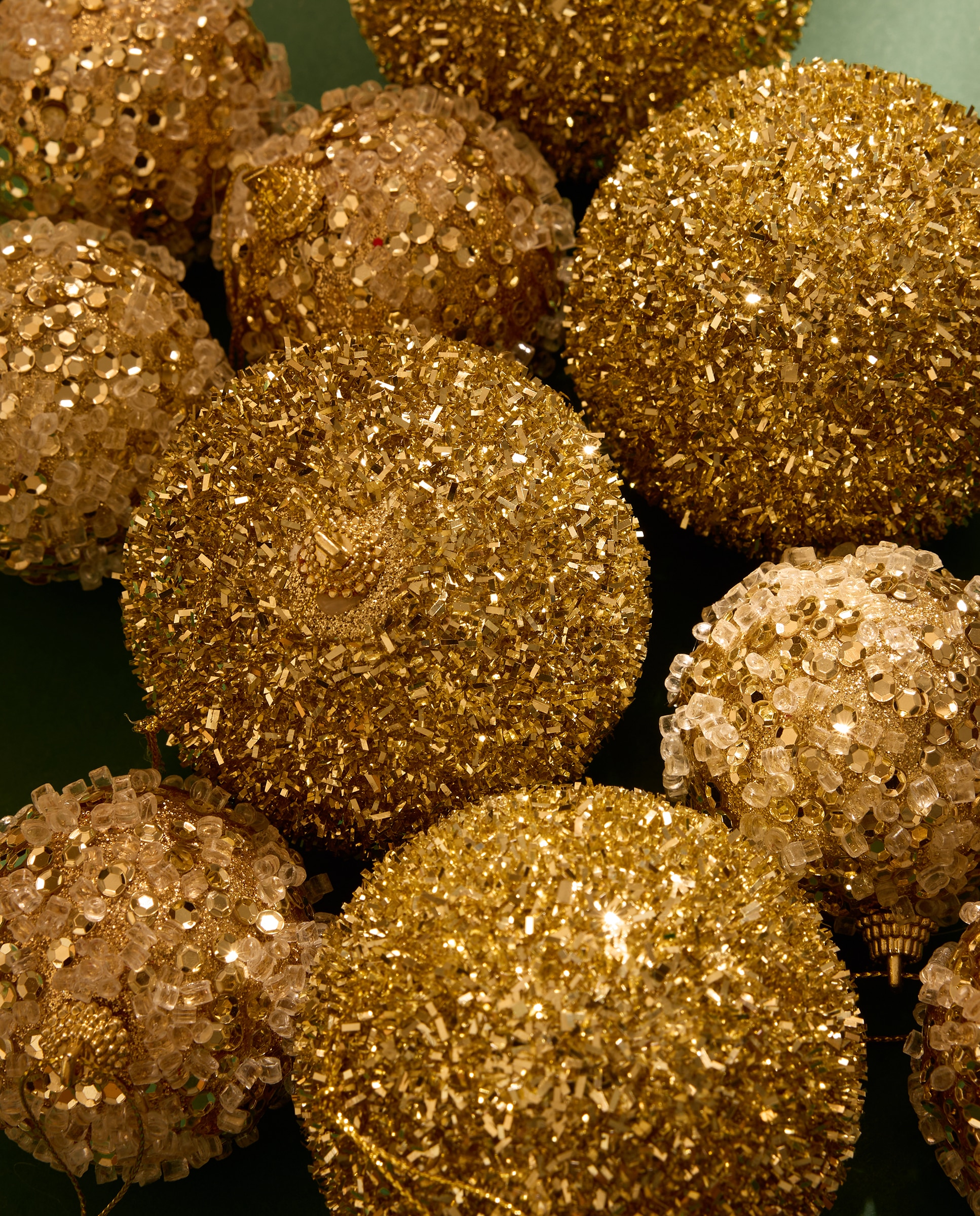 Set 10 bolas multitexturas Navidad El Corte Inglés - Oro Oro-1