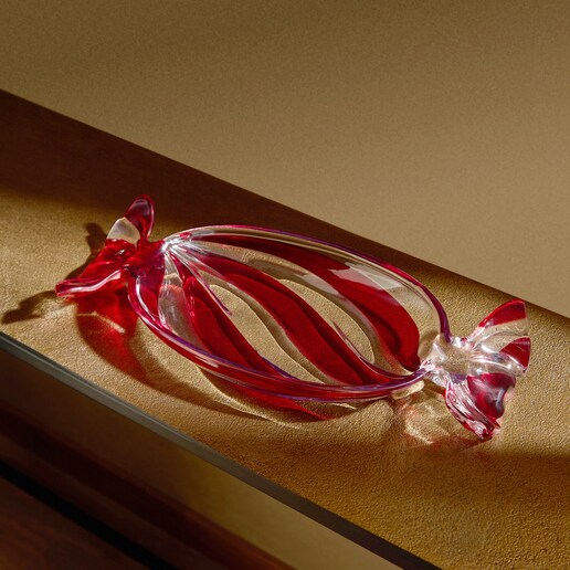 Bandeja decorativa de cristal Caramelo Navidad