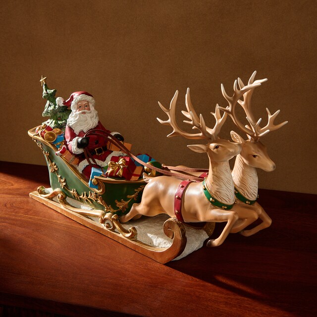 Imagen 0 de Figura de cerámica Trineo Papá Noel Navidad