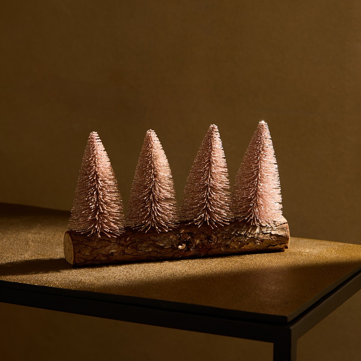 Figura Tronco con 4 abetos Navidad El Corte Inglés Rosa-1