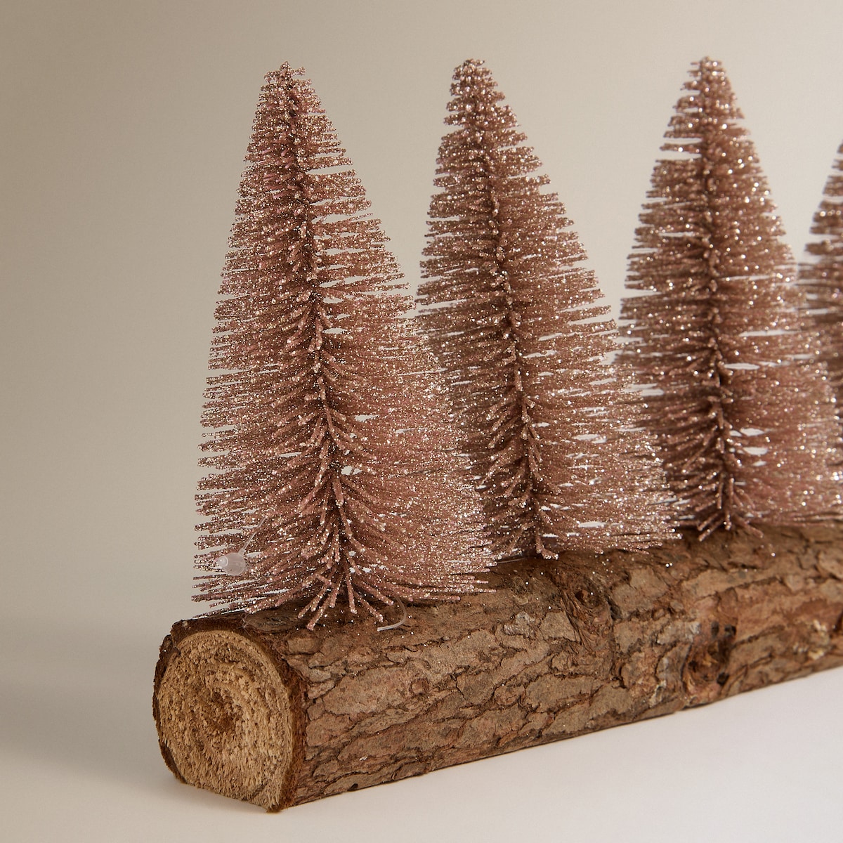 Figura Tronco con 4 abetos Navidad El Corte Inglés Rosa-3