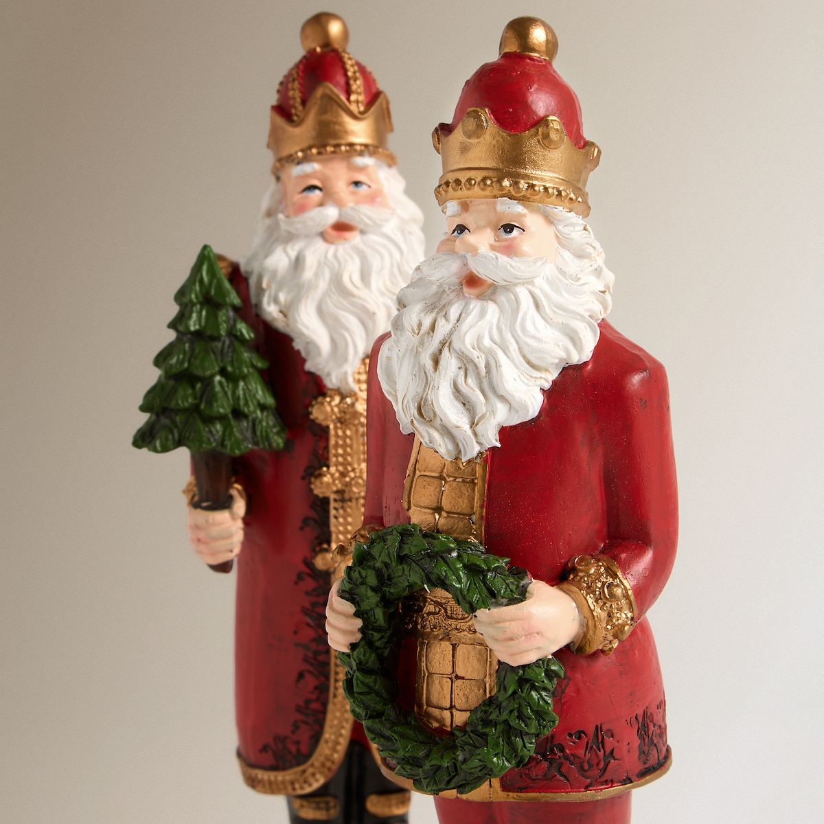 Set de 2 figuras Papá Noel Corona Navidad Multicolor-4