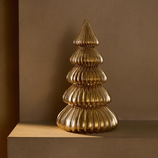 Figura Árbol resina dorado Navidad El Corte Inglés