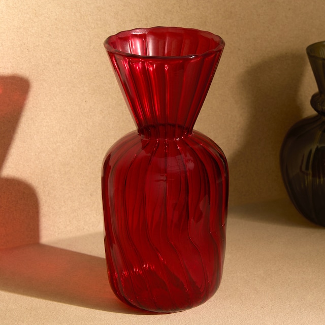 Imagen 0 de Jarrón decorativo de cristal Rojo Navidad