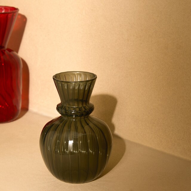 Imagen 0 de Jarrón decorativo de cristal Verde Navidad