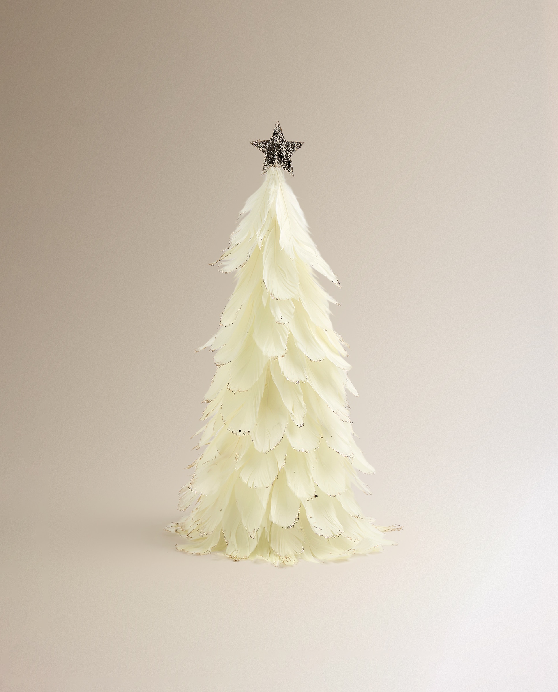 Árbol de mesa Plumas Navidad - Crudo Crudo-2