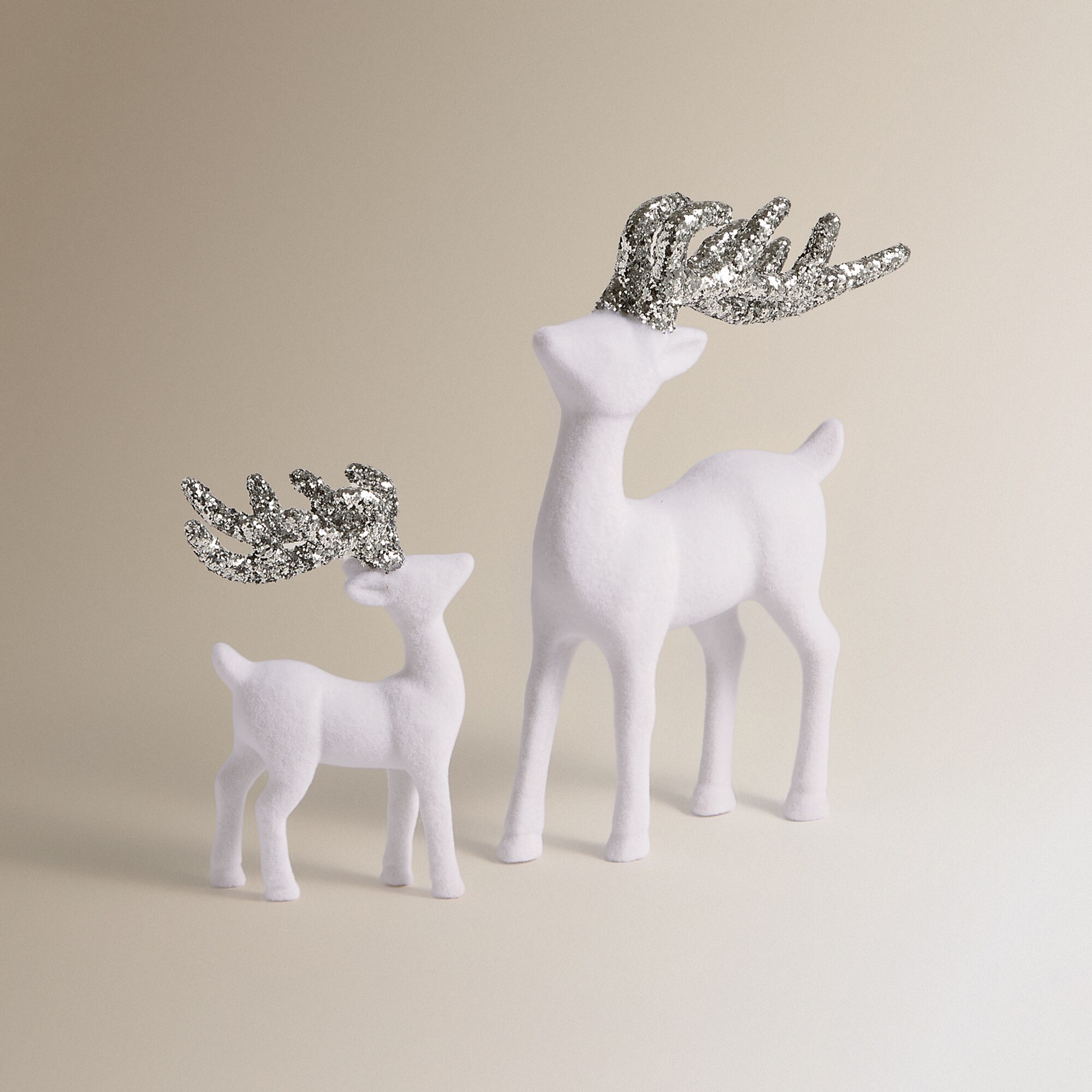 Figura Reno blanco flocado glitter Navidad El Corte Inglés - Blanco Blanco-4