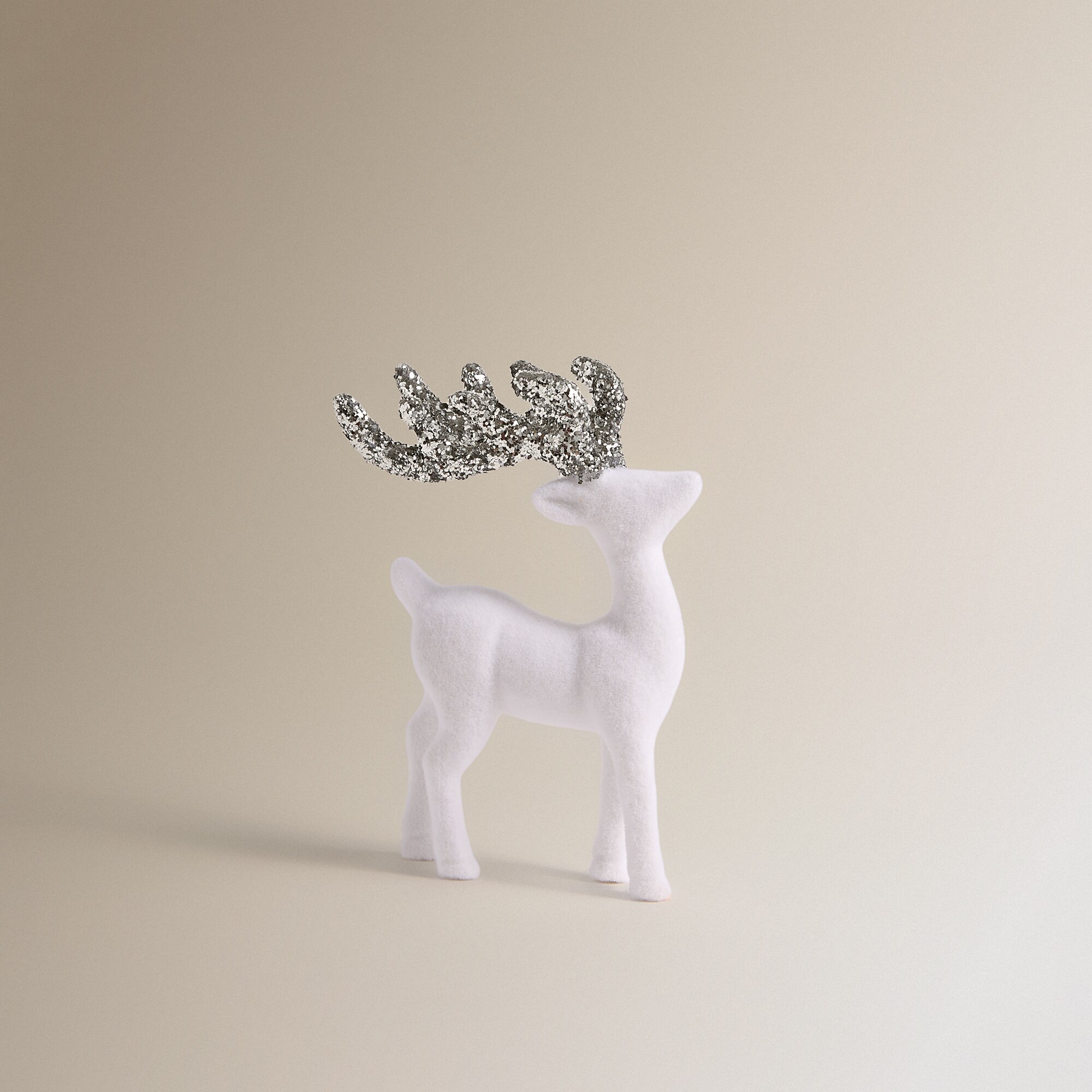 Figura Reno blanco flocado glitter Navidad El Corte Inglés - Blanco Blanco-2