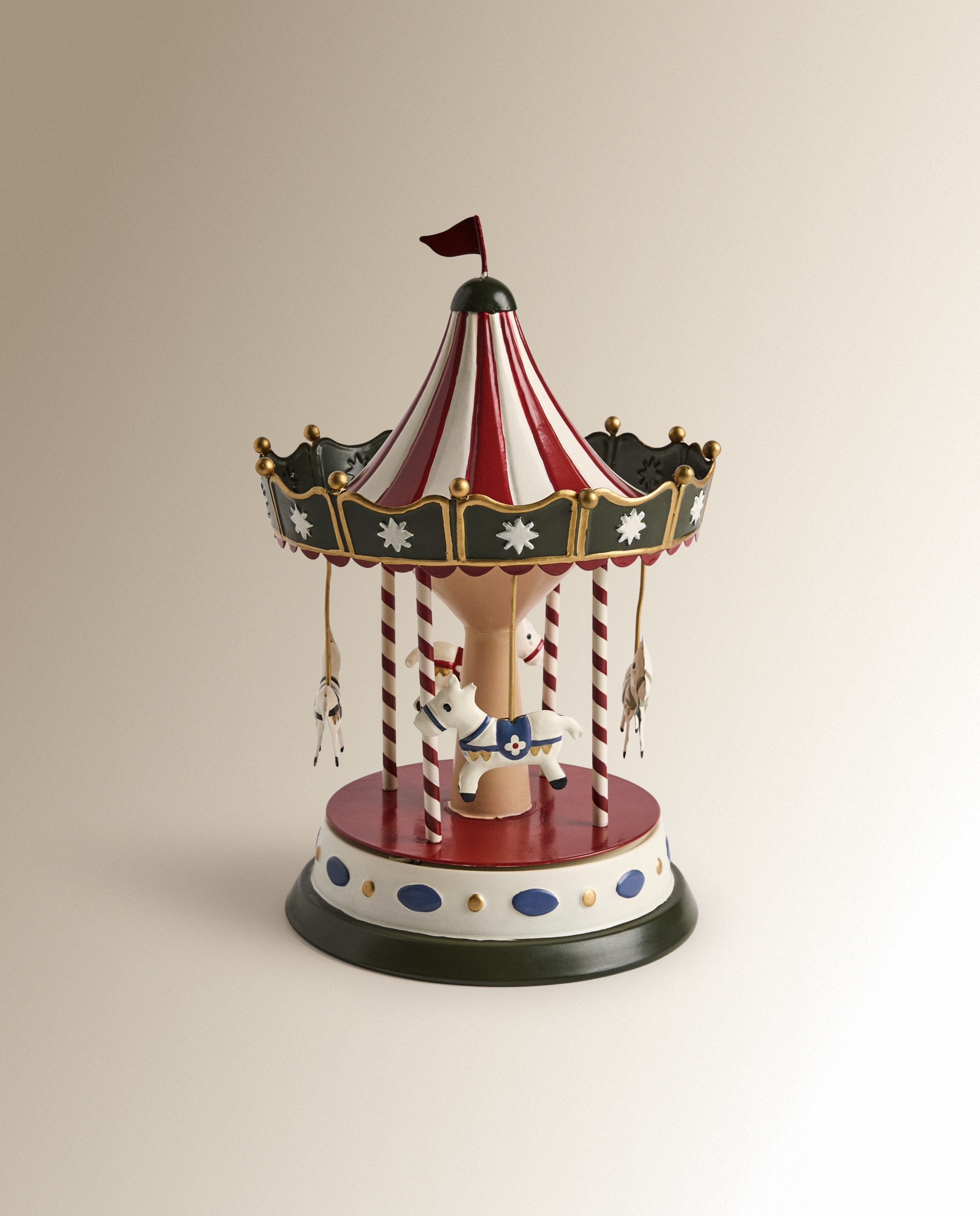 Figura Carrusel vintage con música y movimiento Navidad - Multicolor Multicolor-2