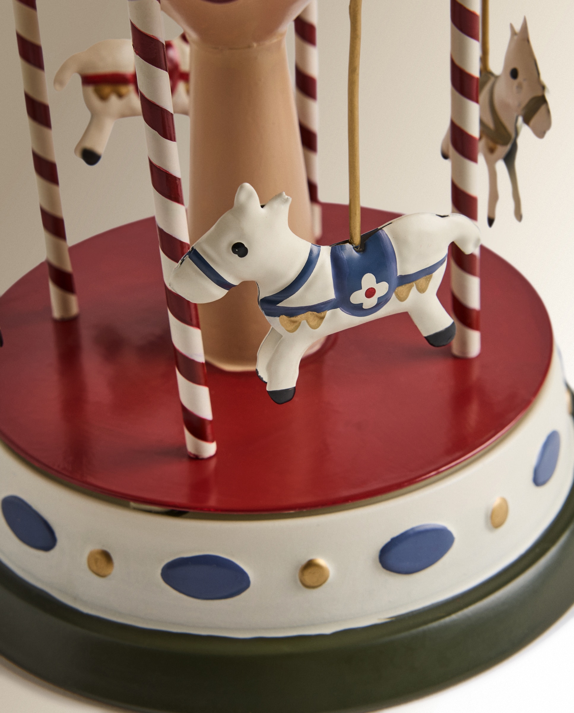 Figura Carrusel vintage con música y movimiento Navidad - Multicolor Multicolor-3