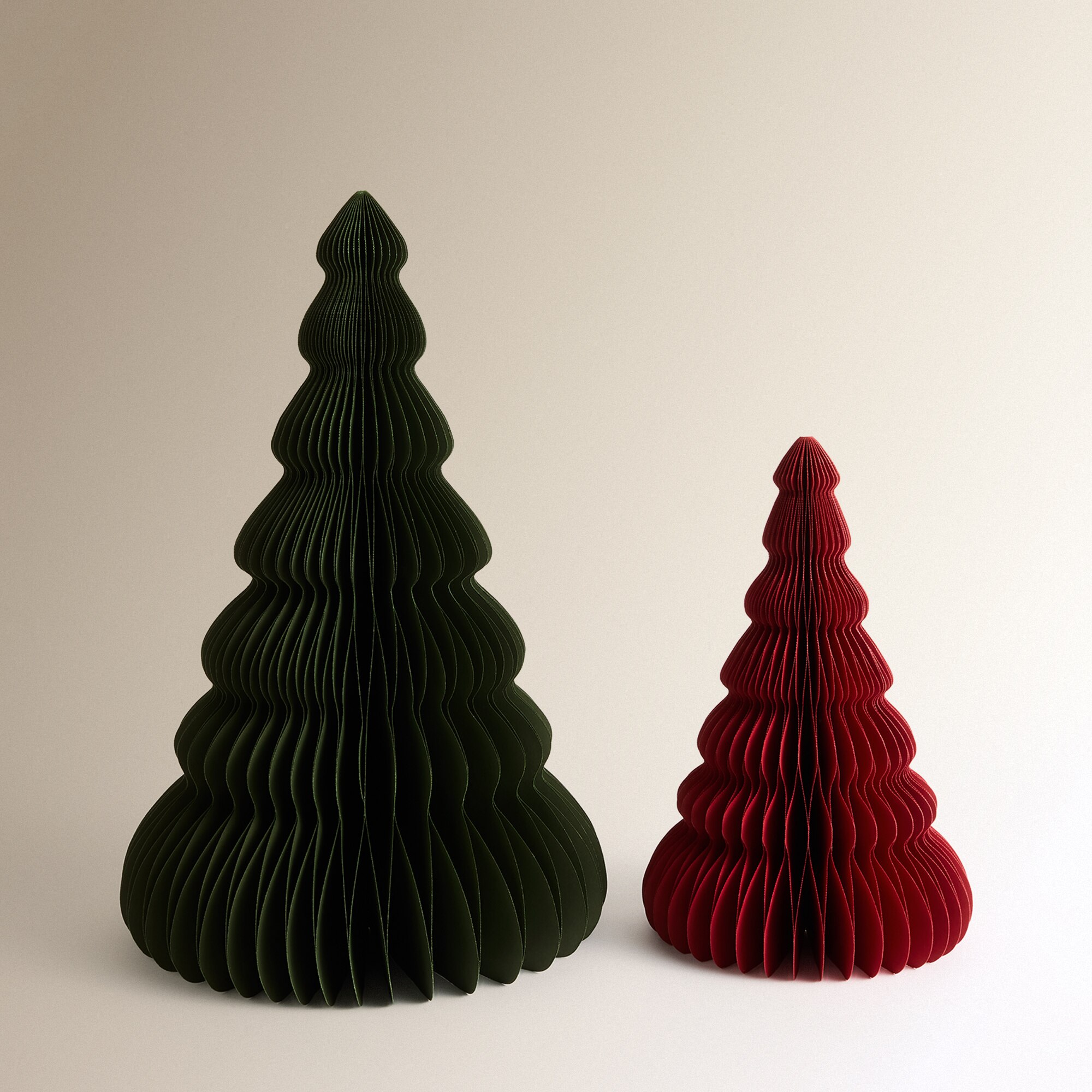 Árbol de mesa de papel Navidad - Verde 45 cm Verde-5