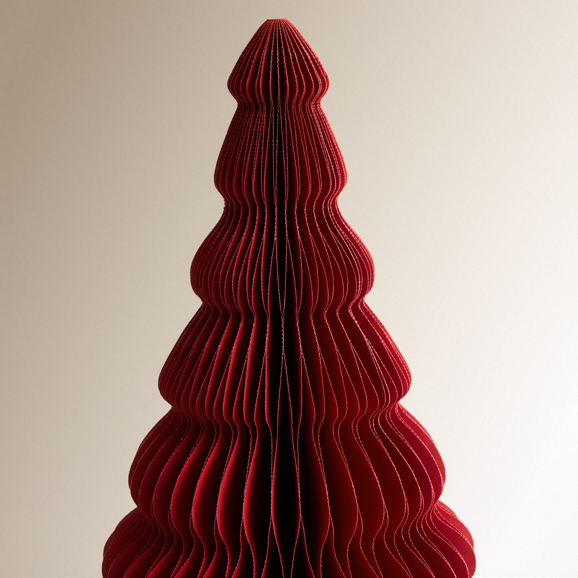 Árvore de Mesa de Papel Natal Vermelho-3