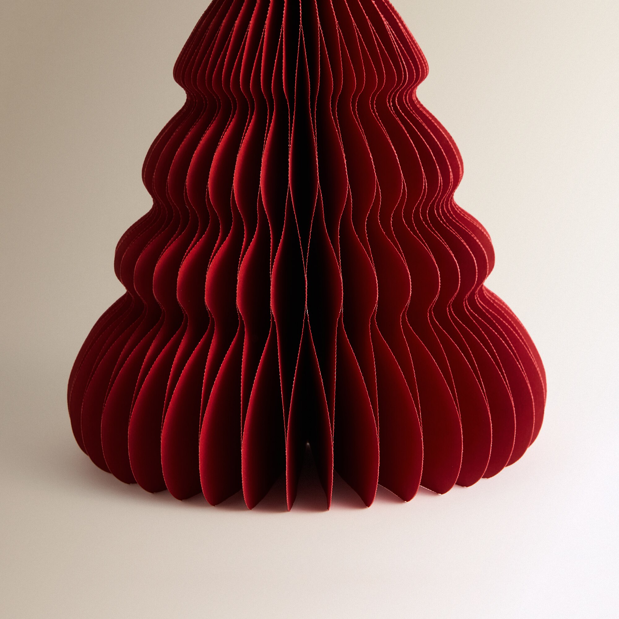 Árvore de Mesa de Papel Natal Vermelho-4