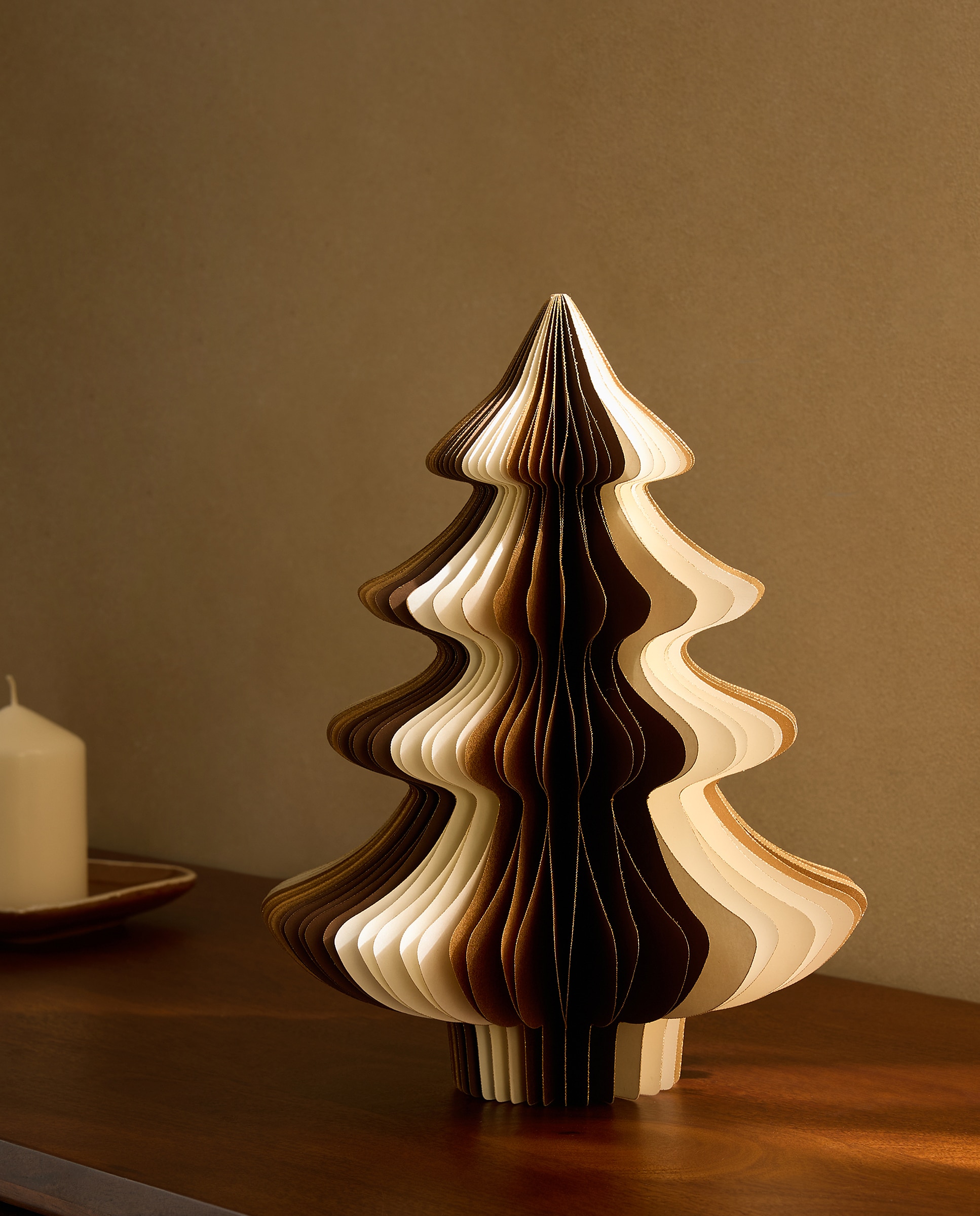 Árbol de mesa de papel Contemporáneo Navidad - Multicolor Multicolor-1