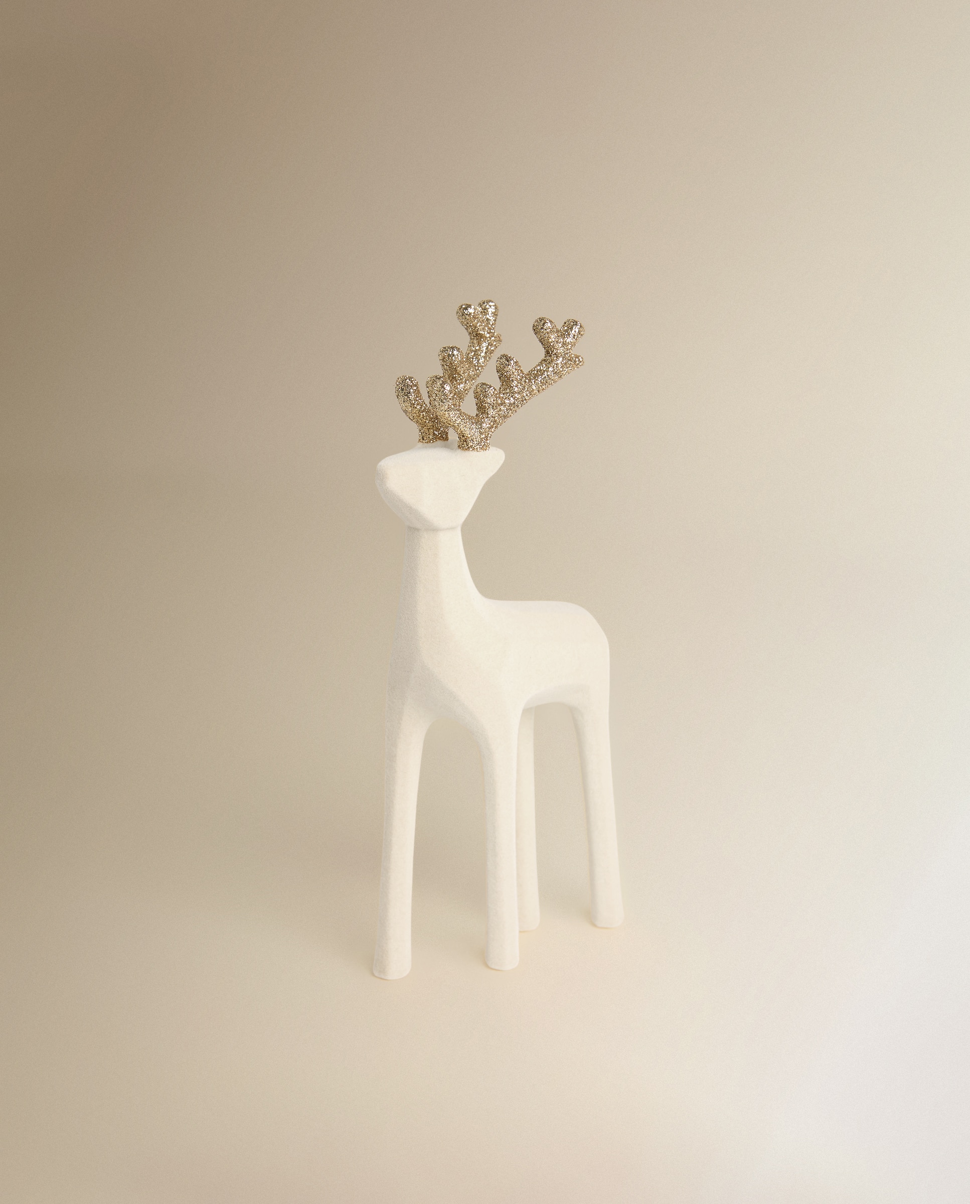 Figura Rena Flocada Natal Cru-2