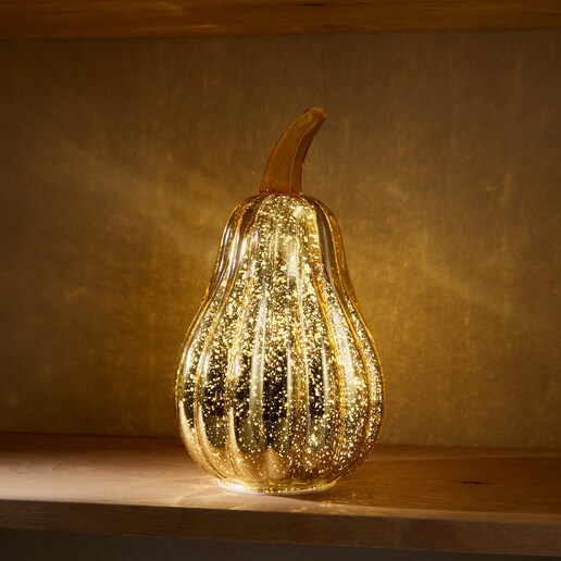 Figura calabaza de cristal con 14 luces LED Navidad
