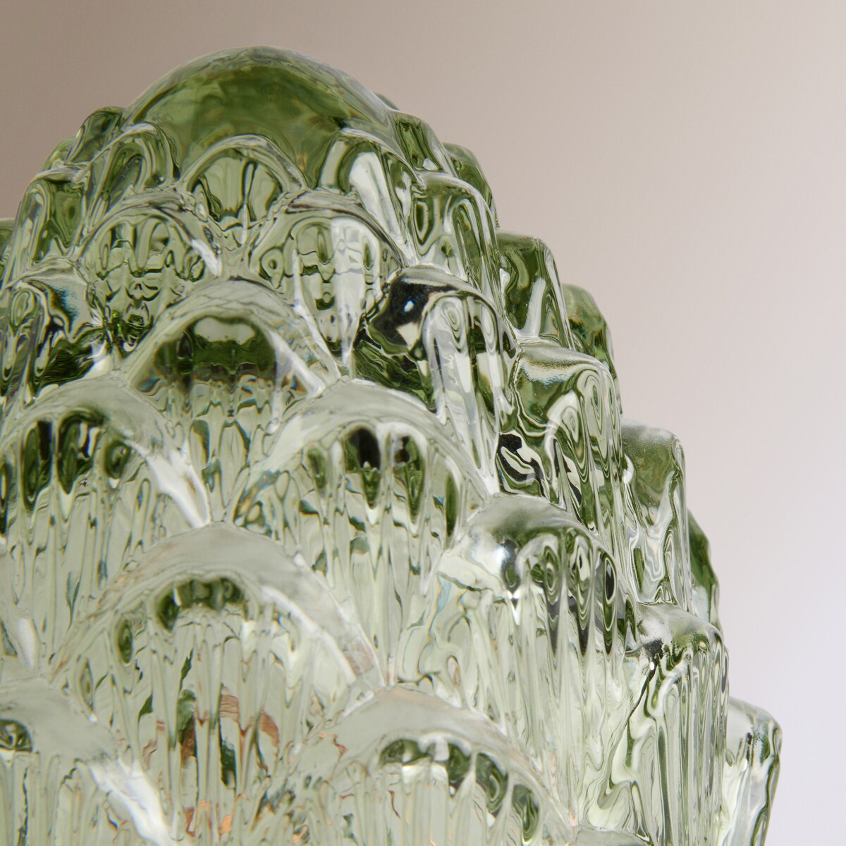 Figura piña de cristal con 15 luces LED Navidad Verde-3