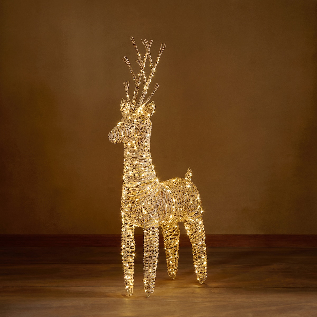 Figura reno para exterior con 360 luces LED Navidad Natural-1