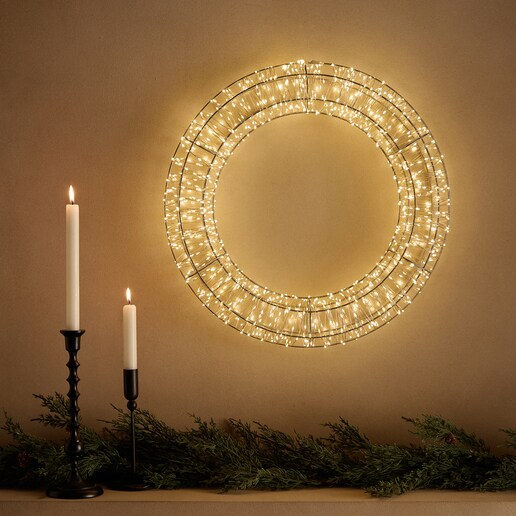 Corona decorativa para exterior con 1200 luces LED Navidad
