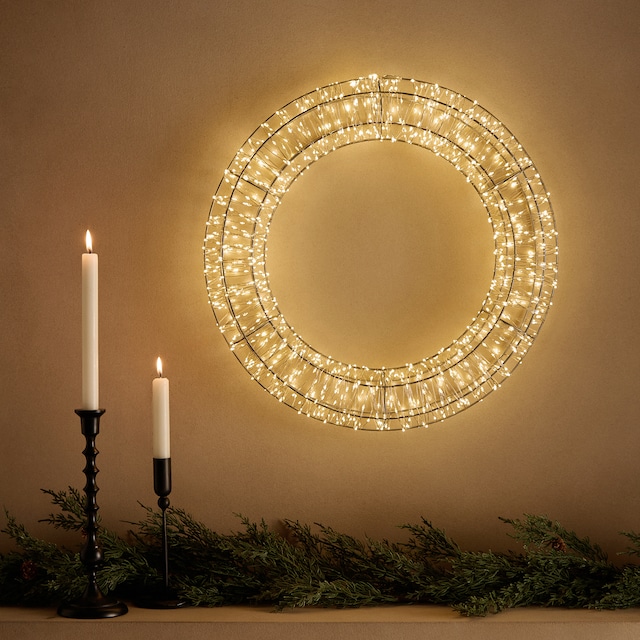 Imagen 0 de Corona decorativa para exterior con 1200 luces LED Navidad