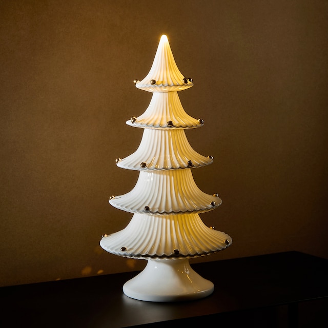 Imagen 0 de Figura árbol de cerámica con 5 luces LED Navidad