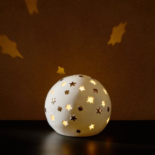 Bola de cerámica con luz LED Navidad