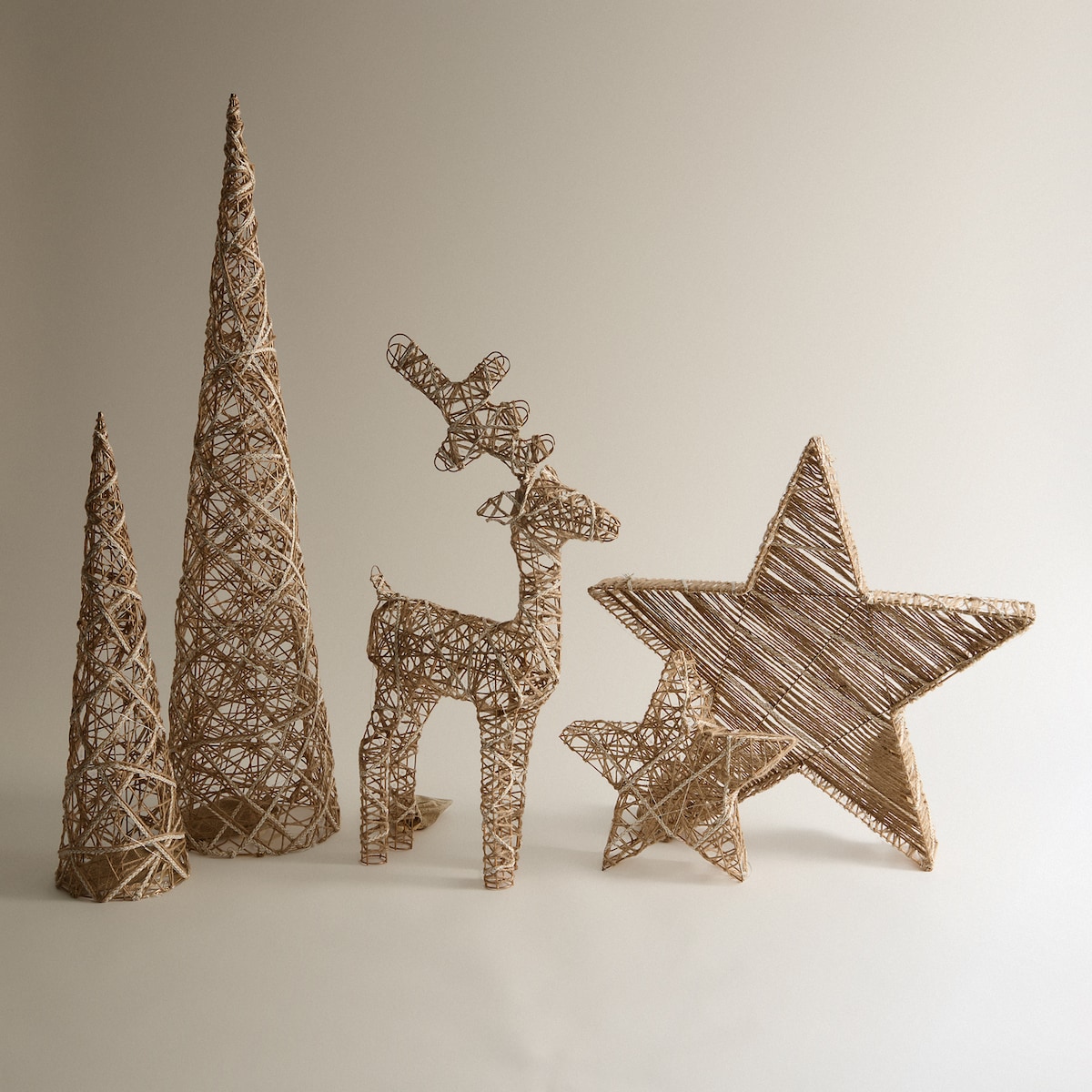 Estrella de mesa con luz LED Navidad El Corte Inglés Blanco-5