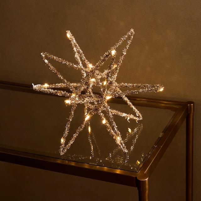 Imagen 0 de Estrella espumillón dorada con 20 luces LED Navidad El Corte Inglés