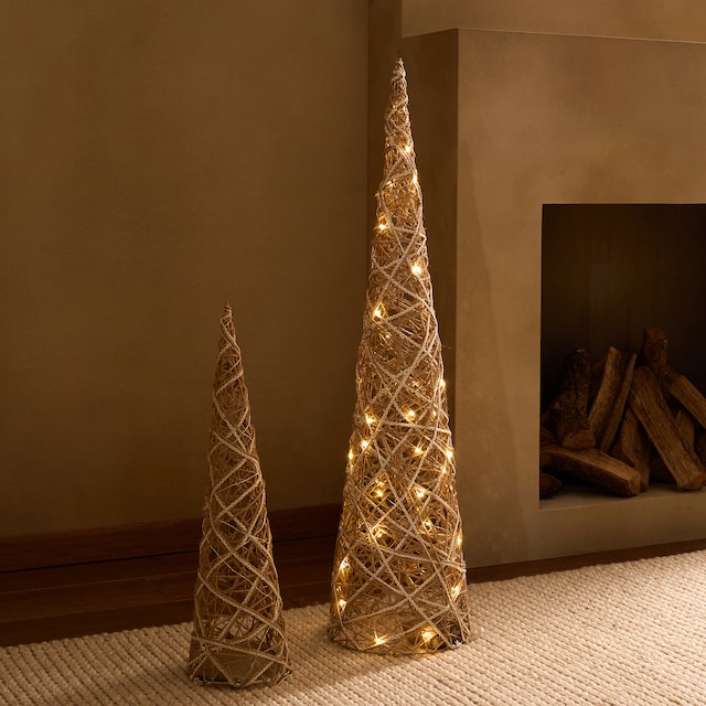 Imagen 0 de Figura Cono de fibra con luces LED Navidad