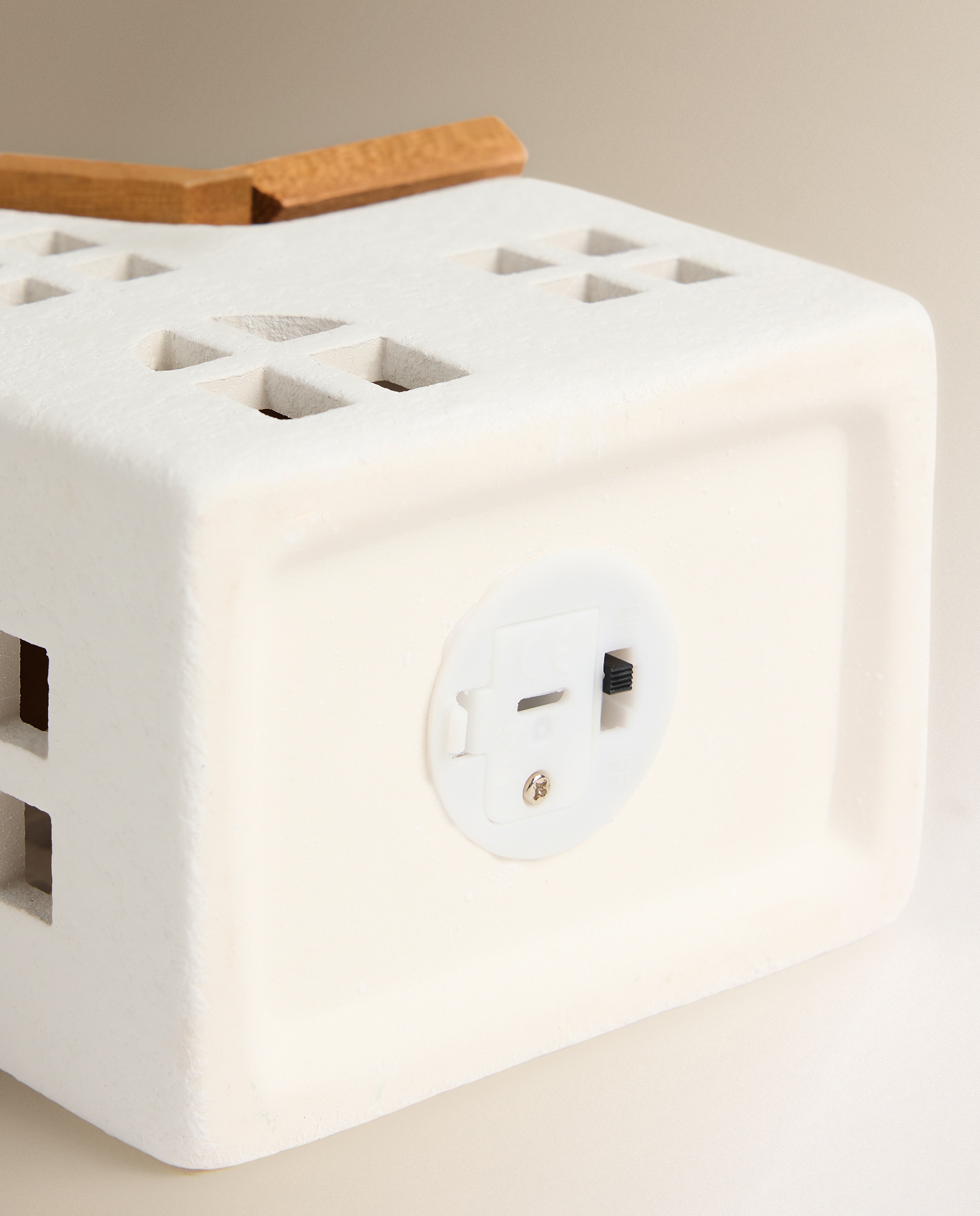 Imagen 4 de Figura Casa doble de cerámica con luz LED Navidad - Blanco Blanco