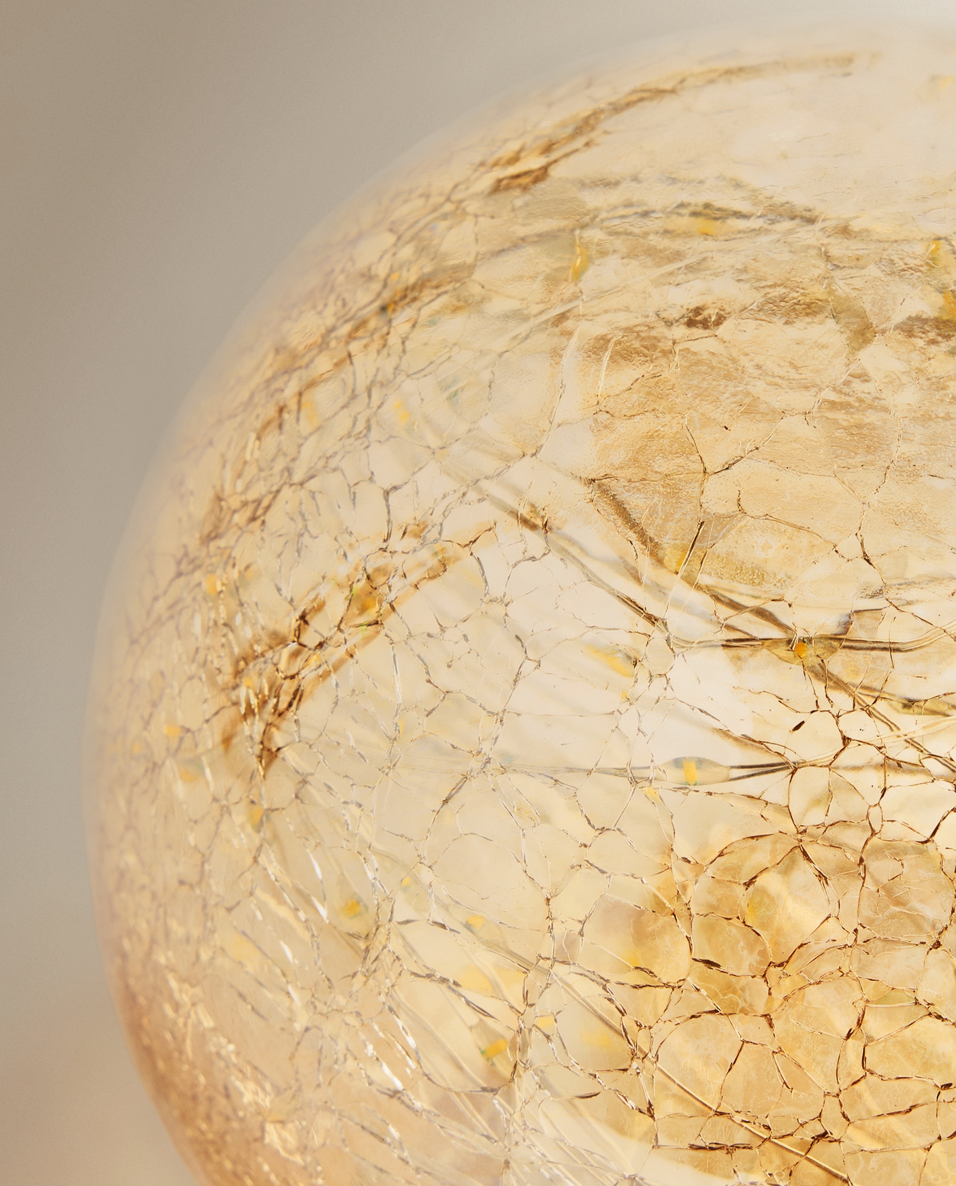 Figura Bola de Cristal com 200 Luzes LED Natal Dourado-3