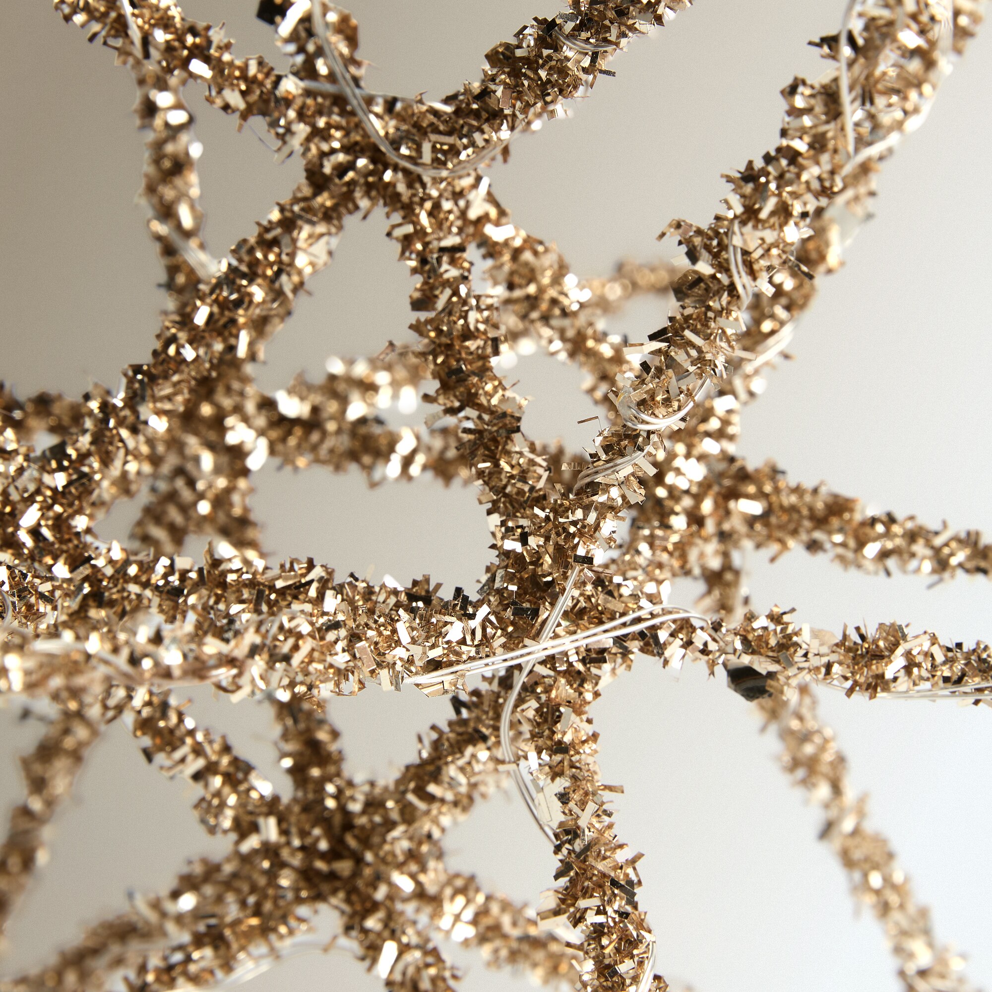 Estrela Cintilante de 20 Luzes LED - Dourado Ouro-3