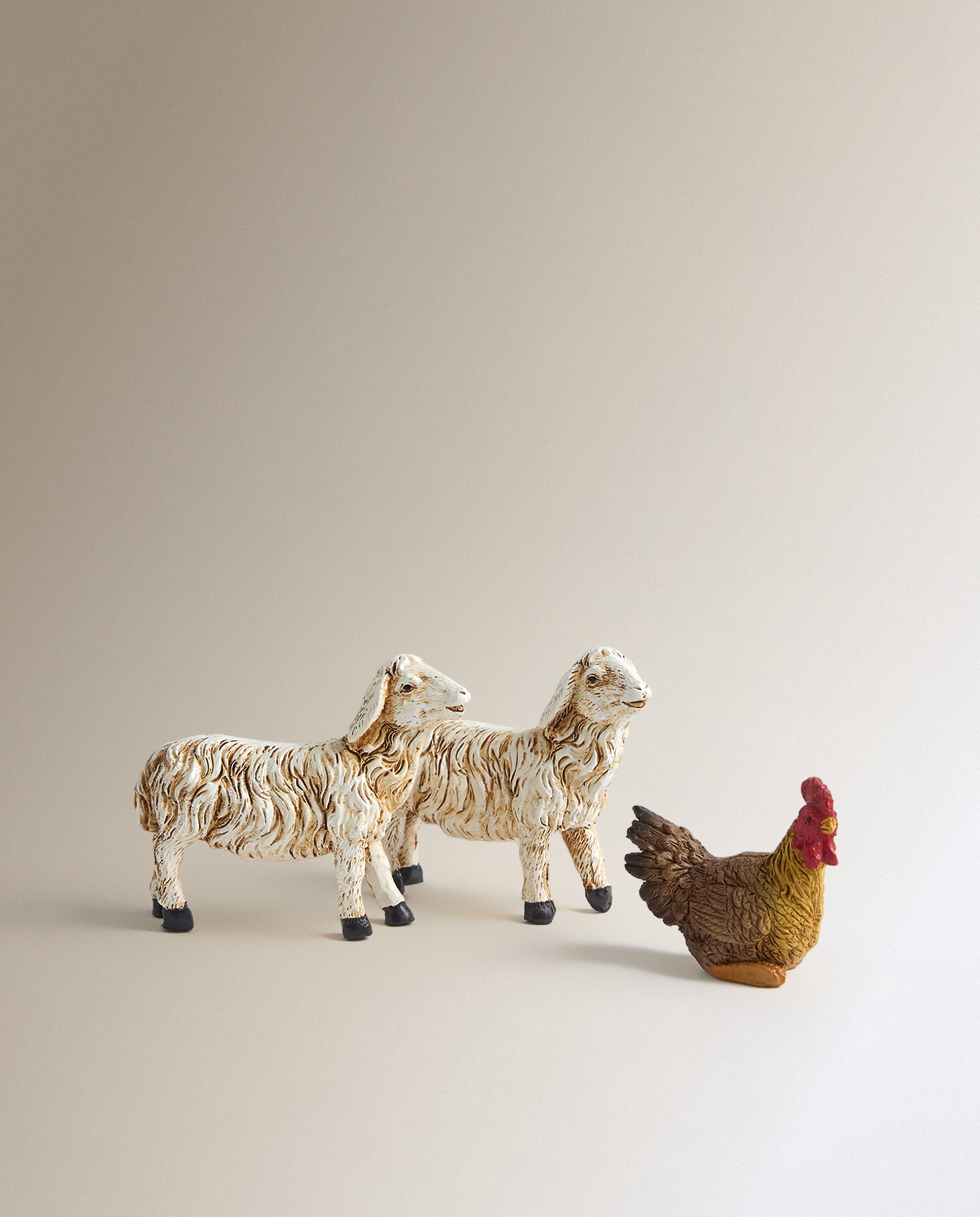 Conjunto de 3 Figuras Animais de Presépio Multicolor-2