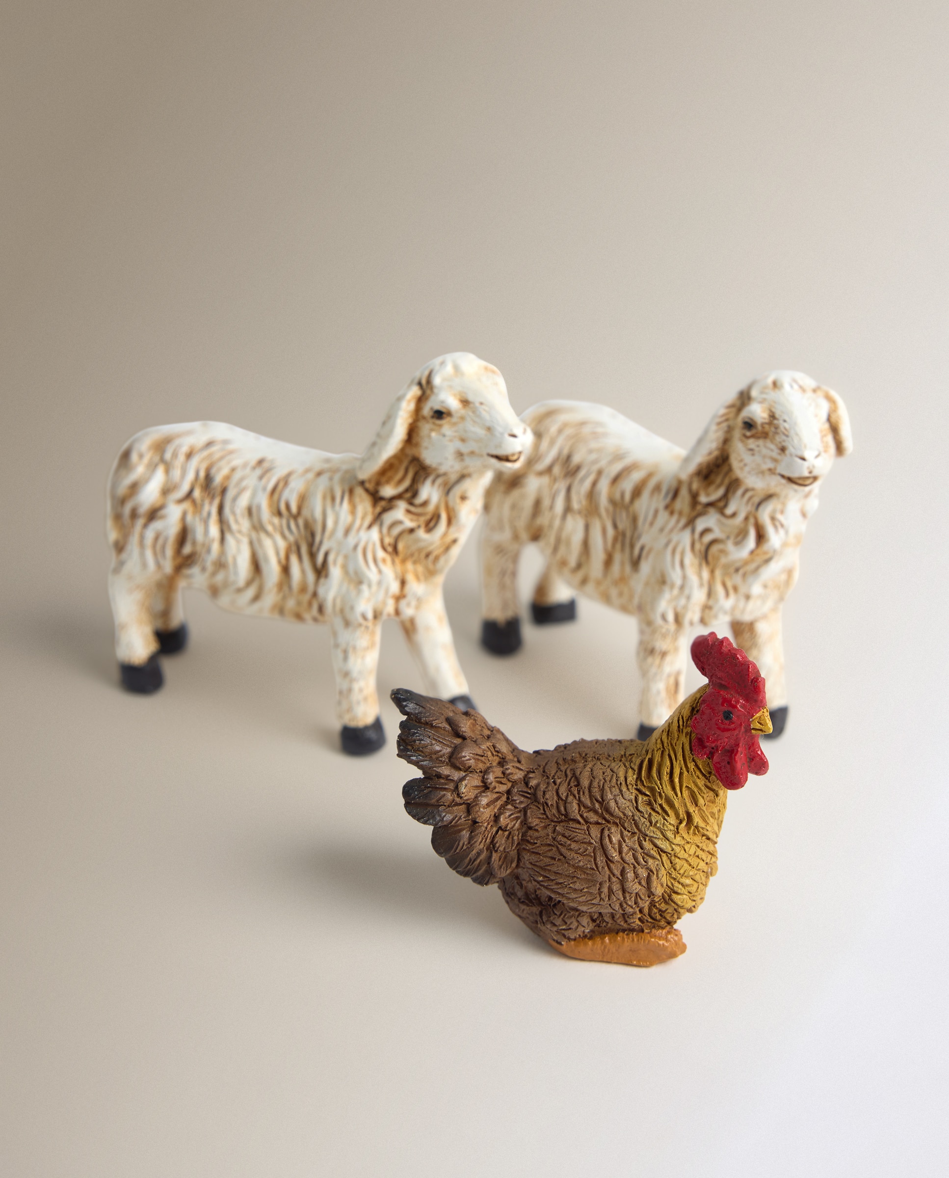 Conjunto de 3 Figuras Animais de Presépio Multicolor-3
