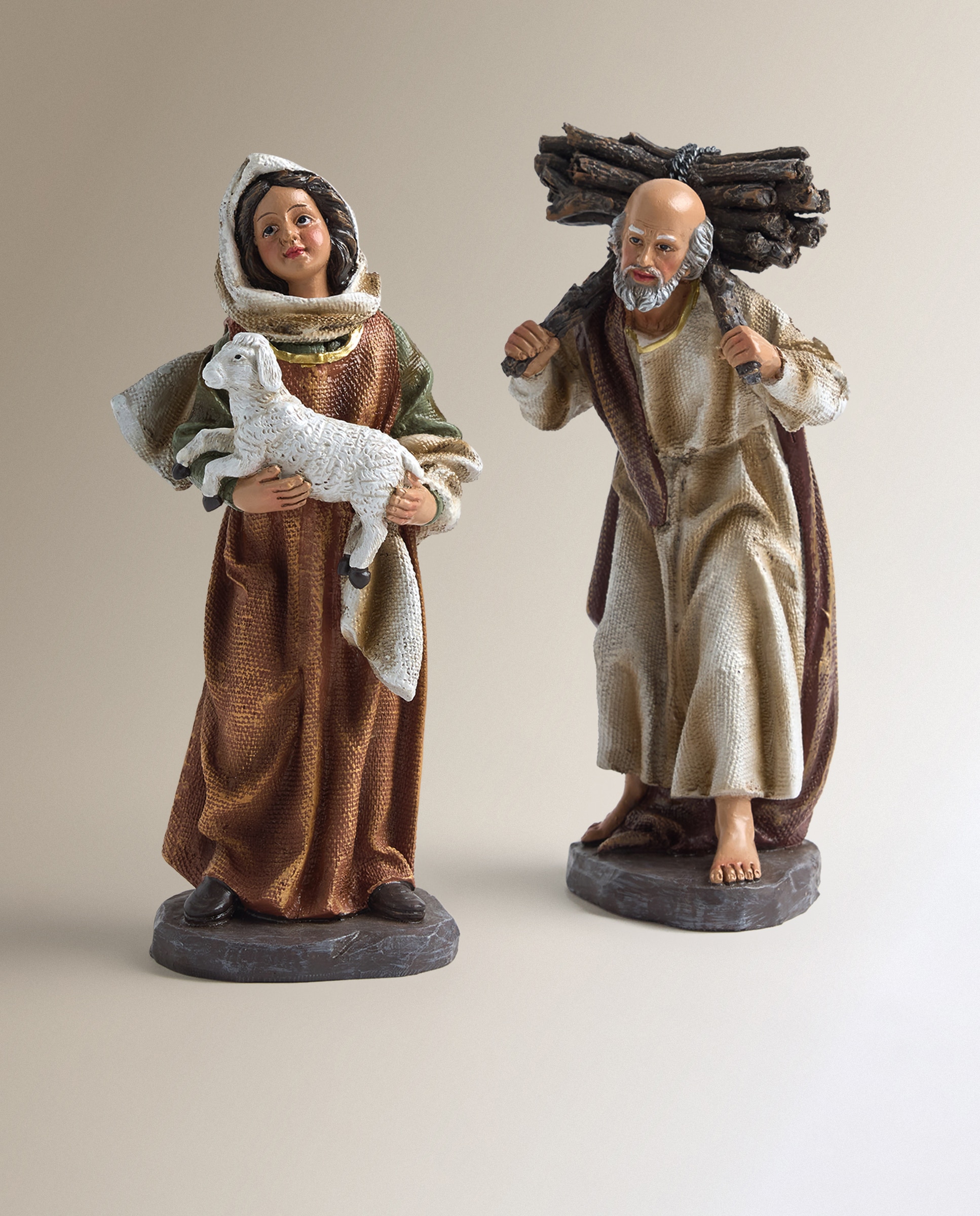 Conjunto de 2 Figuras Pastores Presépio Multicolor-2