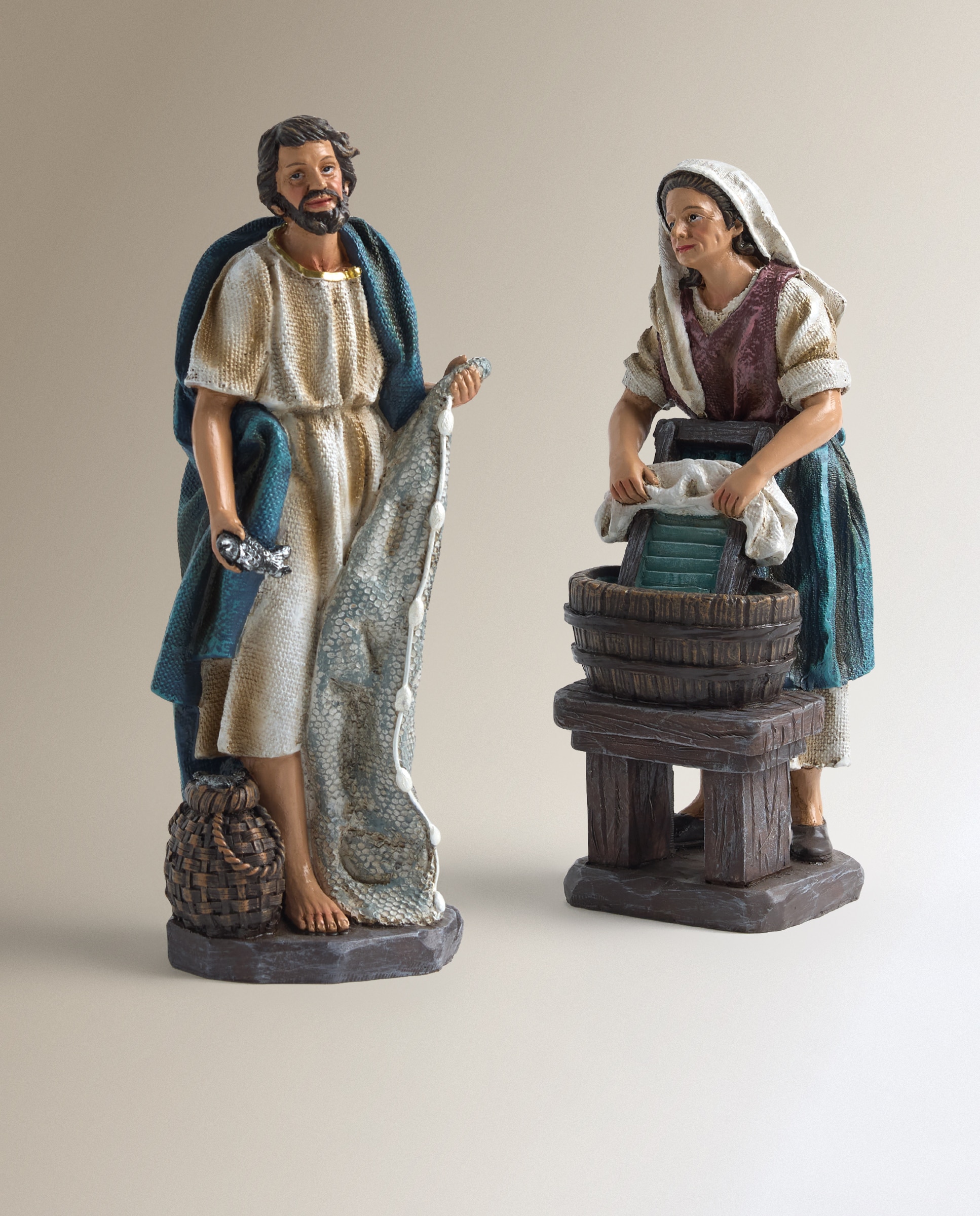 Conjunto de 2 Figuras Profissões Presépio Multicolor-2