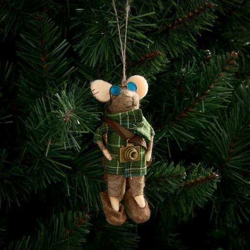 Colgante de fieltro Ratoncito Turista Navidad El Corte Inglés