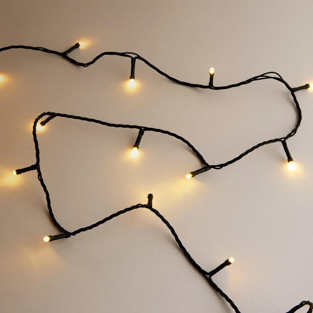 Imagen 0 de Guirnalda decorativa solar con 224 luces blanco LED para exterior Navidad