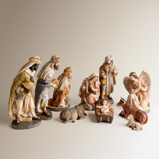 Set 8 figuras Nacimiento grande efecto tela Navidad El Corte Inglés