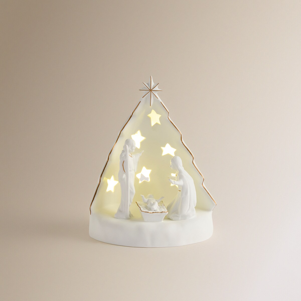 Figura Monopeça Presépio com Luz Branco-2