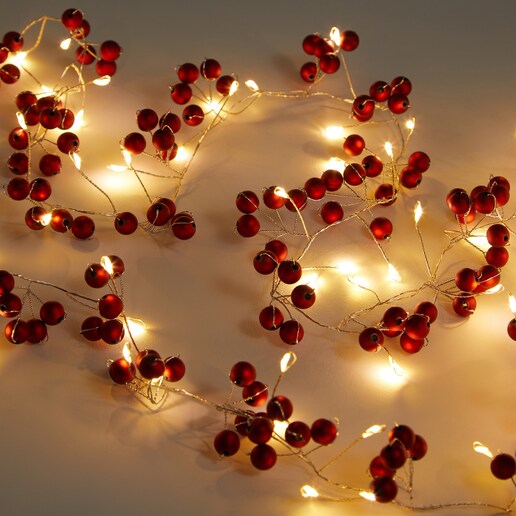 Guirnalda Berries con 80 luces LED Navidad El Corte Inglés