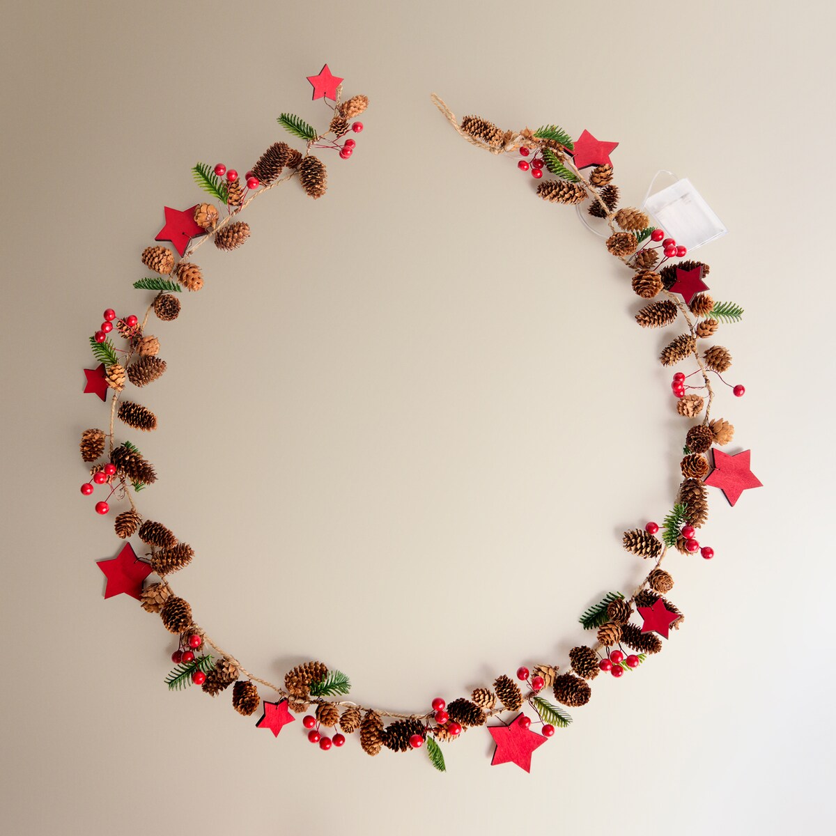 Guirnalda con luz Piña pino Berry Navidad El Corte Inglés Blanco-2