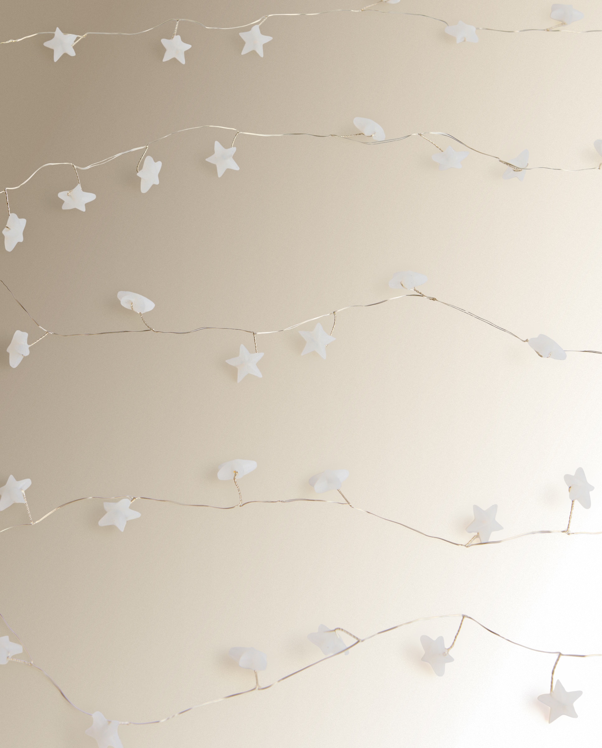 Grinalda de Estrelas com 80 Luzes LED para Exterior Branco-2