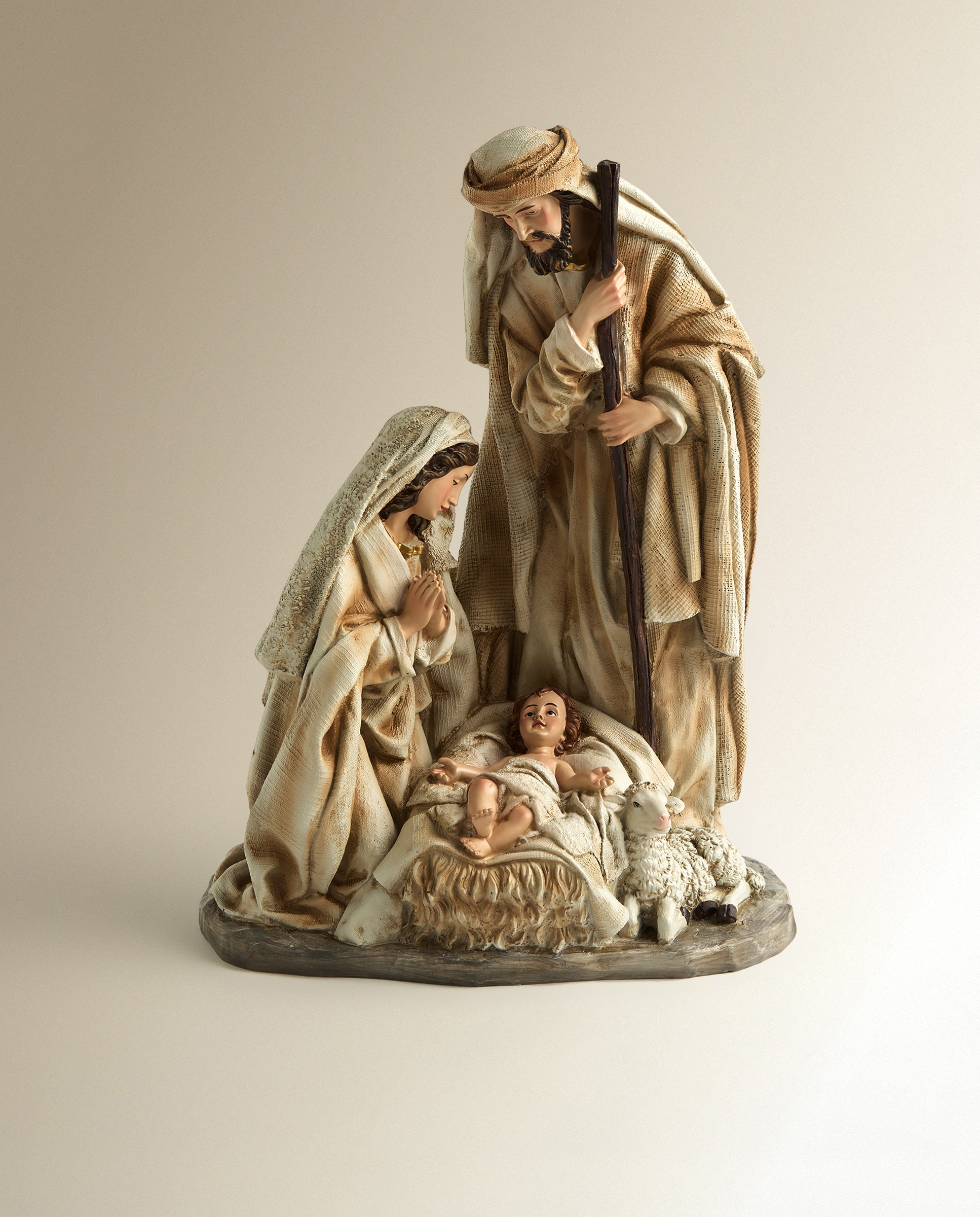 Imagen 1 de Figura monopieza Nacimiento efecto tela Navidad El Corte Inglés Crema