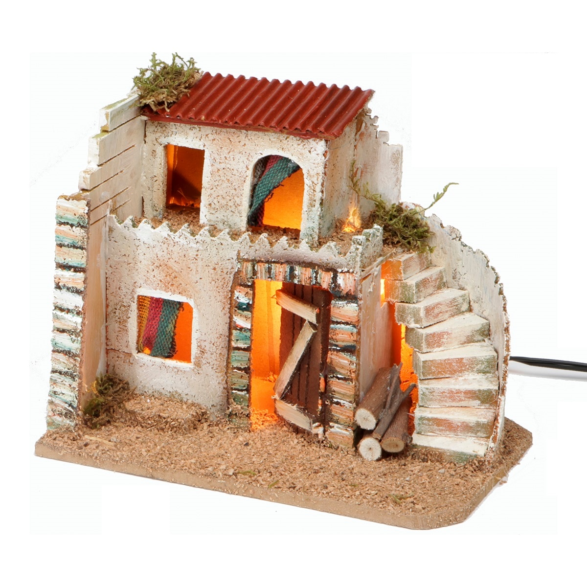Imagen 1 de Casa rural con luz Navidad El Corte Inglés - Marrón Marrón